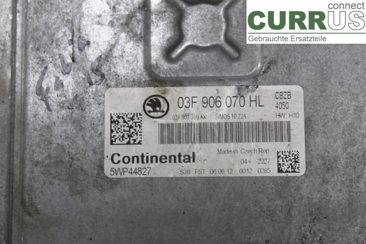 SKODA FABIA         07-14 Engine Control Unit (ECU) 03F906070HL 
