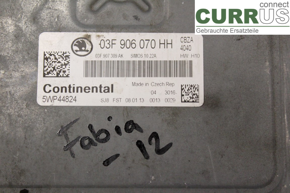 SKODA FABIA         07-14 Engine Control Unit (ECU) 03F906070HH 