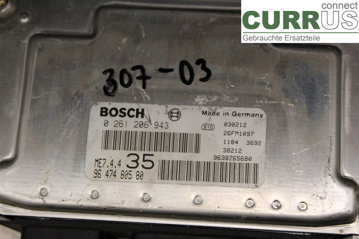 PEUGEOT 307     01-05 Engine Control Unit (ECU) 9647480580 