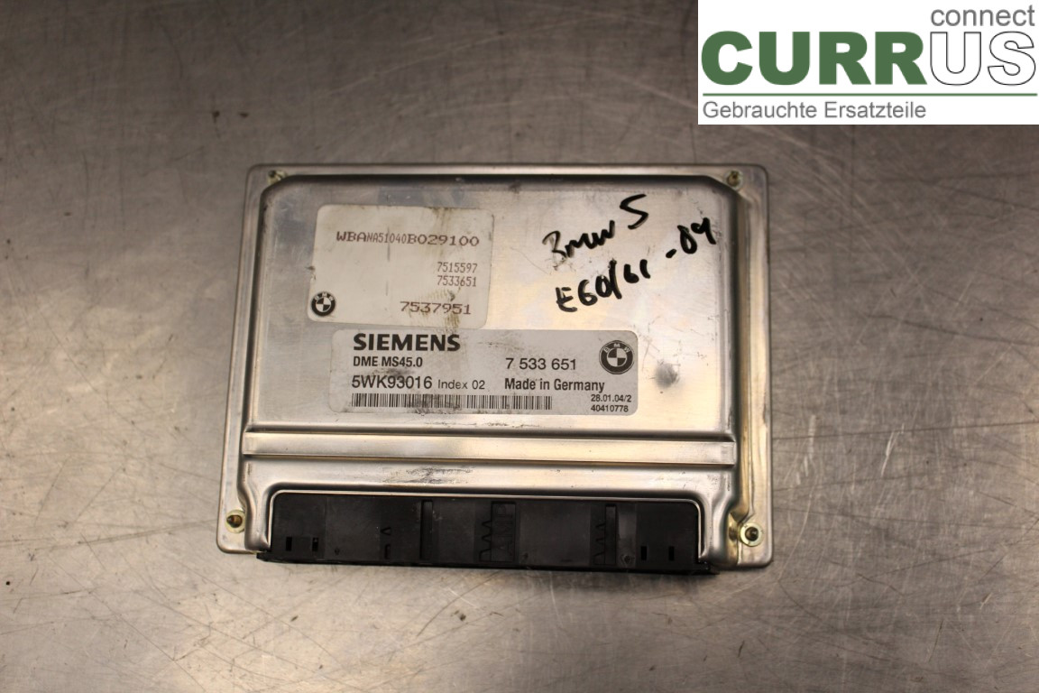 BMW 5 E60/61 Sed/Tou 02-10 Engine Control Unit (ECU) 7533651
