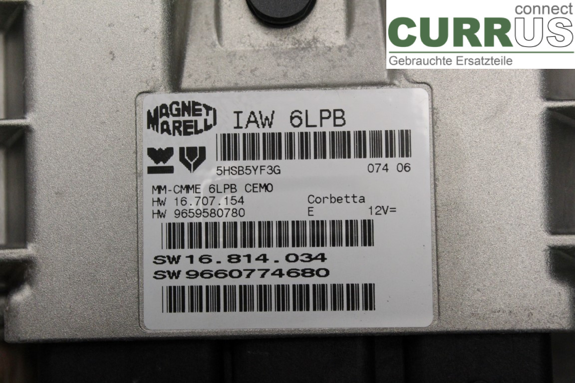 PEUGEOT 307     05-08 Motorstyrningsenhet (ECU) 9660774680 2.0i/RFJ