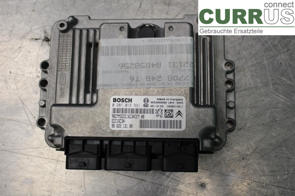 PEUGEOT 307     05-08 Engine Control Unit (ECU) 9662213180 1.6HDi/9HZ