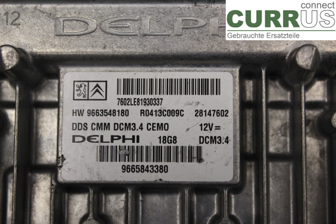 PEUGEOT 308 08-13 Engine Control Unit (ECU) 9665843380 