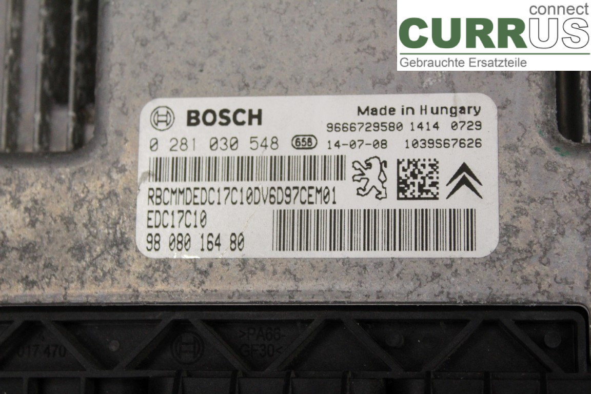 PEUGEOT 2008   13-20 Unité de contrôle moteur (ECU) 9808016480 