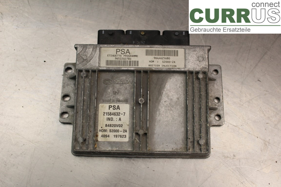 PEUGEOT 206  98-09 Engine Control Unit (ECU) 9652202780 1.4i/KFW