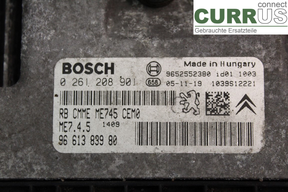 PEUGEOT 206  98-09 Engine Control Unit (ECU) 9661383980 1.6i/NFU