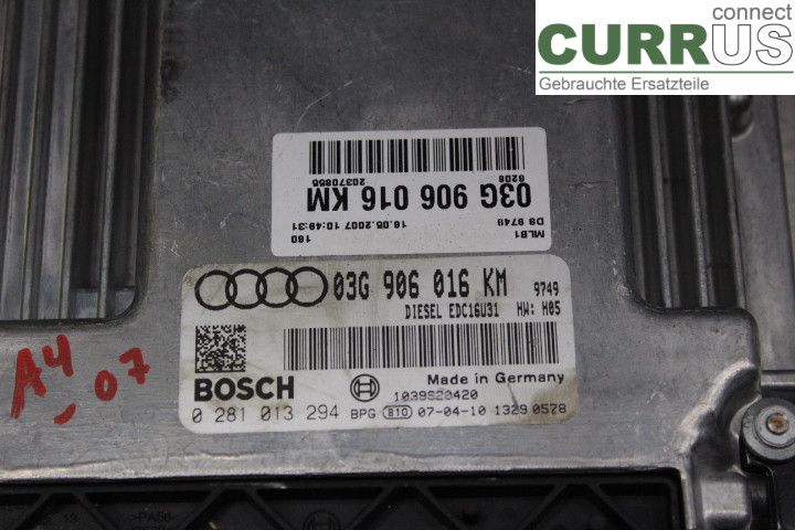 AUDI A4/S4  05-07 Engine Control Unit (ECU) 03G906016KM 