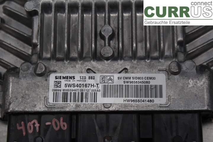 PEUGEOT 407 Engine Control Unit (ECU) 9655041480 