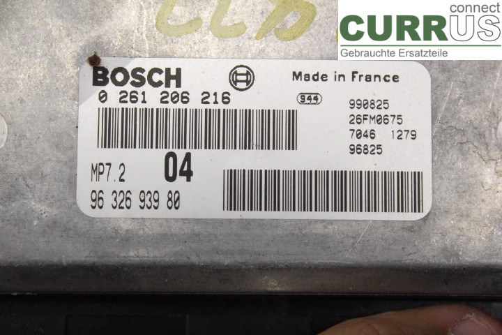 PEUGEOT 206  98-09 Engine Control Unit (ECU) 9632693980 1,6NFZ