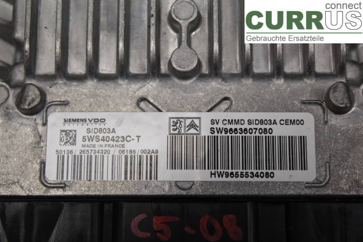 CITROEN C5  08-17 Motorsteuergerät (ECU) 9655534080 