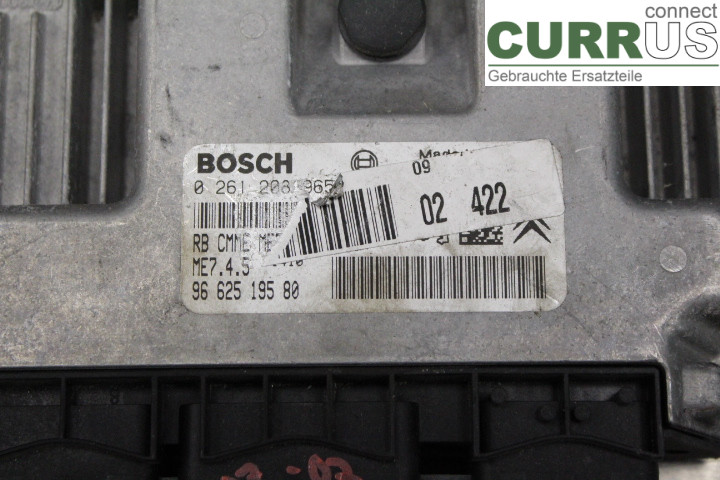 PEUGEOT 207 Motorens styreenhed (ECU) 9662519580 