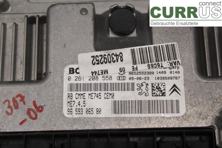 PEUGEOT 307     05-08 Engine Control Unit (ECU) 9659306580 