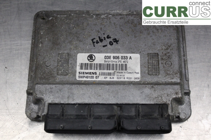 SKODA FABIA         07-14 Engine Control Unit (ECU) 03E906033A 