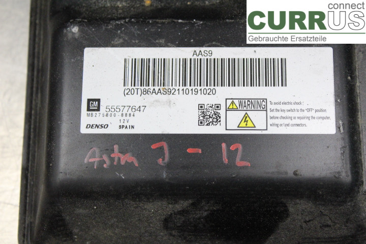 OPEL ASTRA  J    10-15 Engine Control Unit (ECU) 55577647 