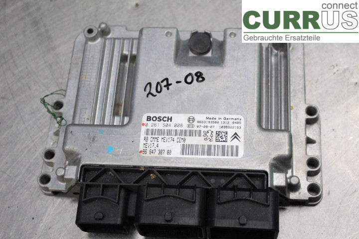 PEUGEOT 207 Motorens styreenhed (ECU) 9664738780 
