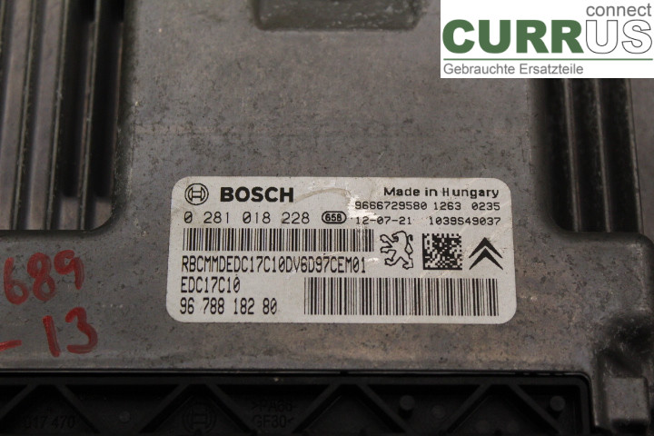 PEUGEOT PARTNER   08-15 Engine Control Unit (ECU) 9678818280 