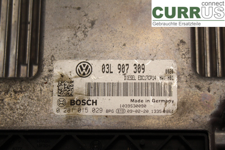 VW PASSAT      05-10 Motorsteuergerät (ECU) 03L907309 