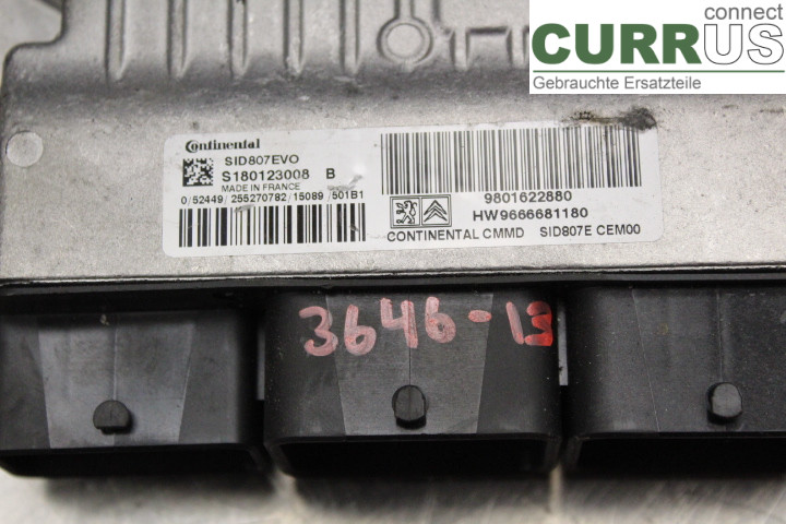 PEUGEOT 508  11-18 Engine Control Unit (ECU) 9801622880 