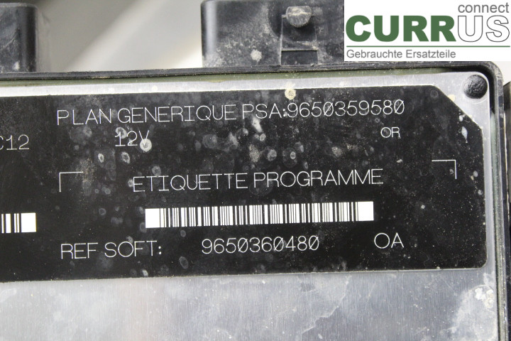 CITROEN BERLINGO  03-07 Engine Control Unit (ECU) 9650359580 1.9D/WJY