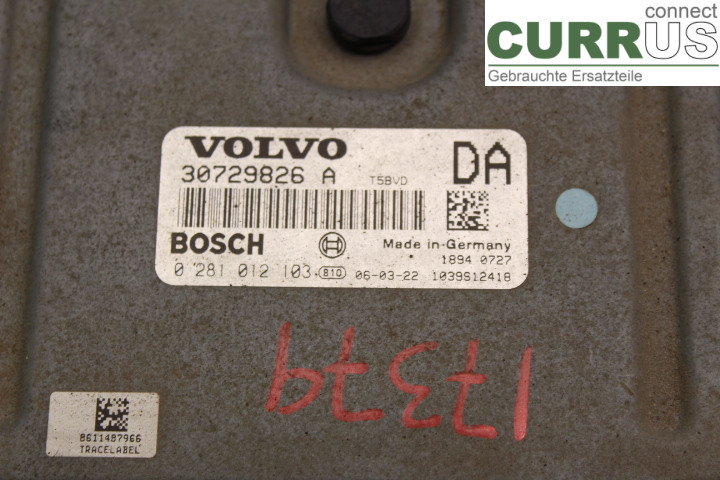 VOLVO V70      05-08 Engine Control Unit (ECU) 30729826A 2.4D/D5244T5