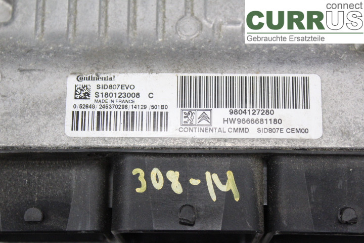 PEUGEOT 308  14-21 Engine Control Unit (ECU) 9804127280 