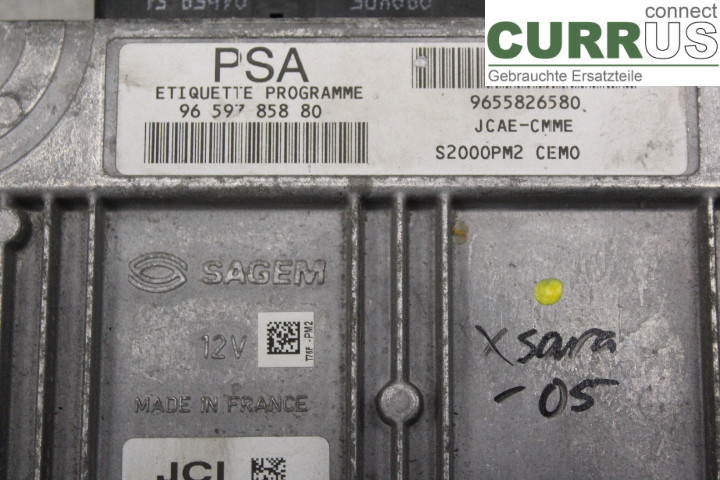 CITROEN XSARA Engine Control Unit (ECU) 9655826580 