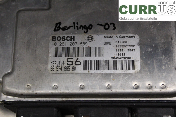 CITROEN BERLINGO  03-07 Engine Control Unit (ECU) 9657498580 