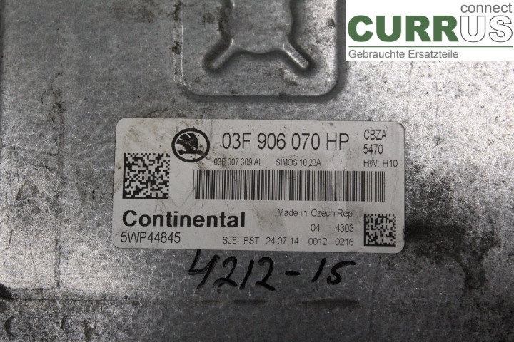 SKODA FABIA         07-14 Engine Control Unit (ECU) 03F906070HP 