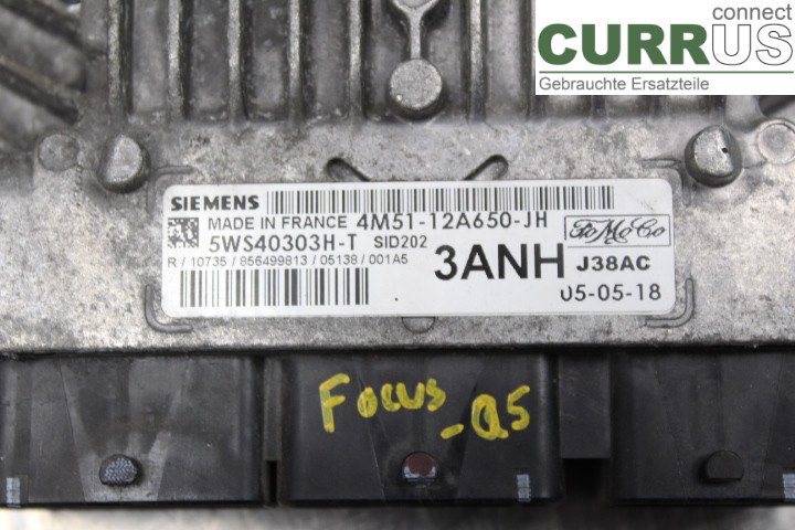 FORD FOCUS     04-07 Engine Control Unit (ECU) 4M5112A650JH 