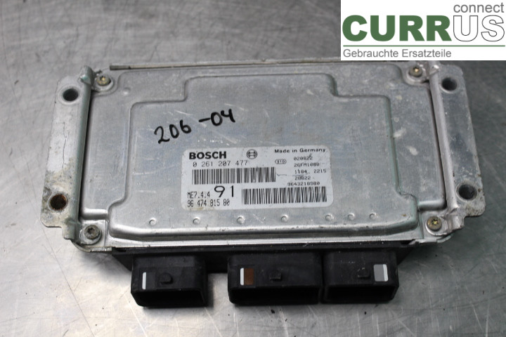 PEUGEOT 206  98-09 Engine Control Unit (ECU) 9647481580 