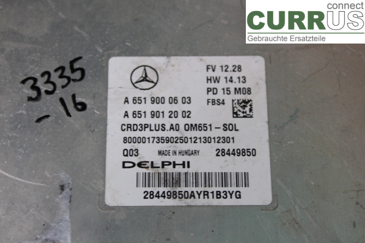MB C-KLASS (W205) 14- Sterownik silnika (ECU) A6519012002