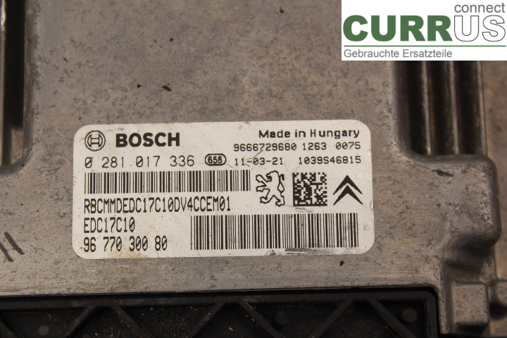 PEUGEOT 207 Engine Control Unit (ECU) 9677030080 