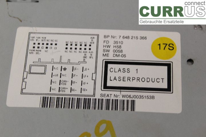 SEAT IBIZA IV   08-16 Radio CD / Multimedia panel  1.4i/CGGB