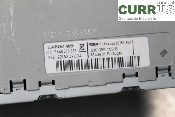 SEAT IBIZA IV   08-16 Radio CD / Multimedia panel 6J0035153B 1,4i/BXW