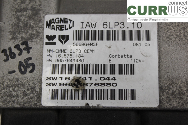 PEUGEOT 407 Engine Control Unit (ECU) 9657649480 