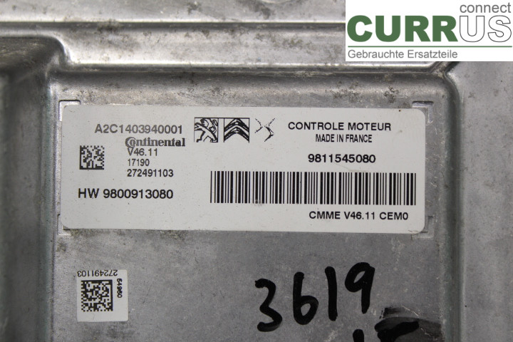 PEUGEOT 208 12-15 Engine Control Unit (ECU)  