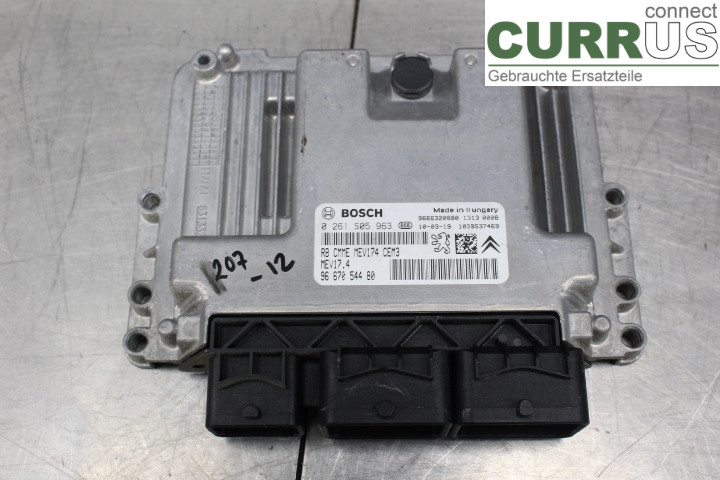PEUGEOT 207 Motorens styreenhed (ECU) 9667054480 