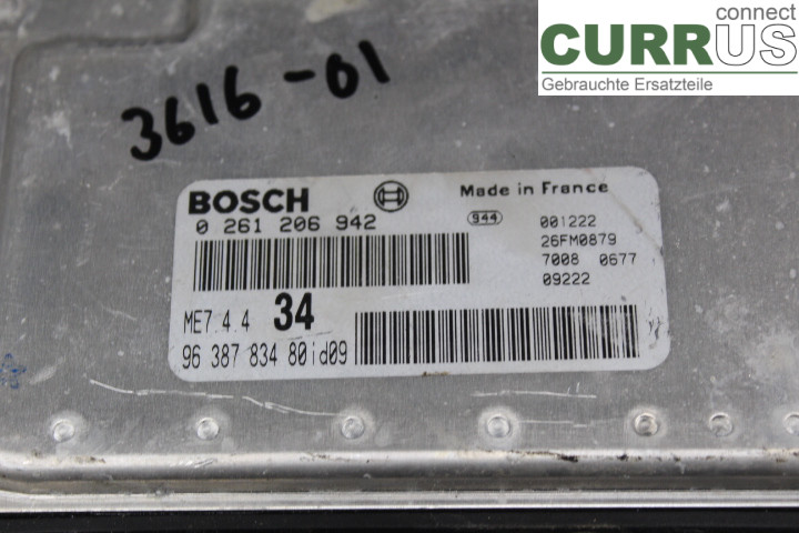 PEUGEOT 206  98-09 Engine Control Unit (ECU) 9638783480 