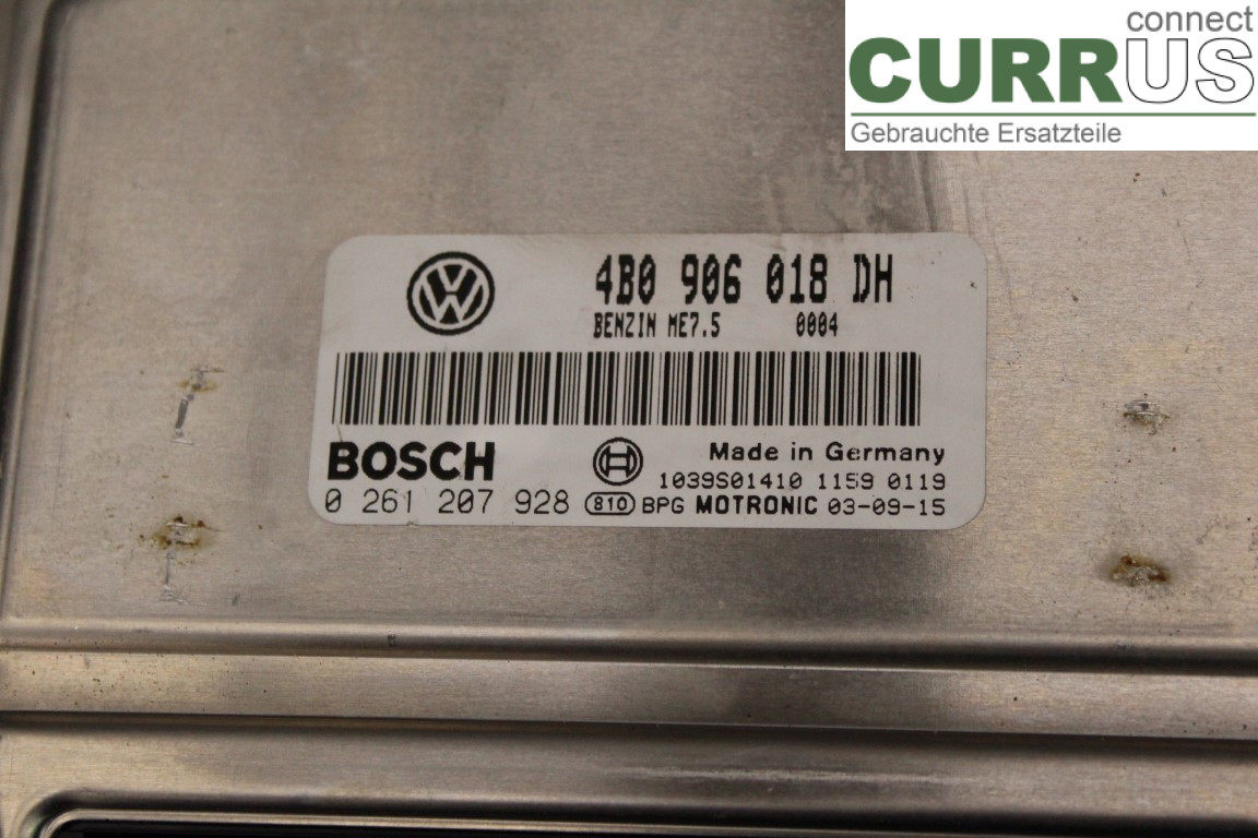 VW PASSAT      01-05 Engine Control Unit (ECU) 4B0906018DH 1,8T/AWT