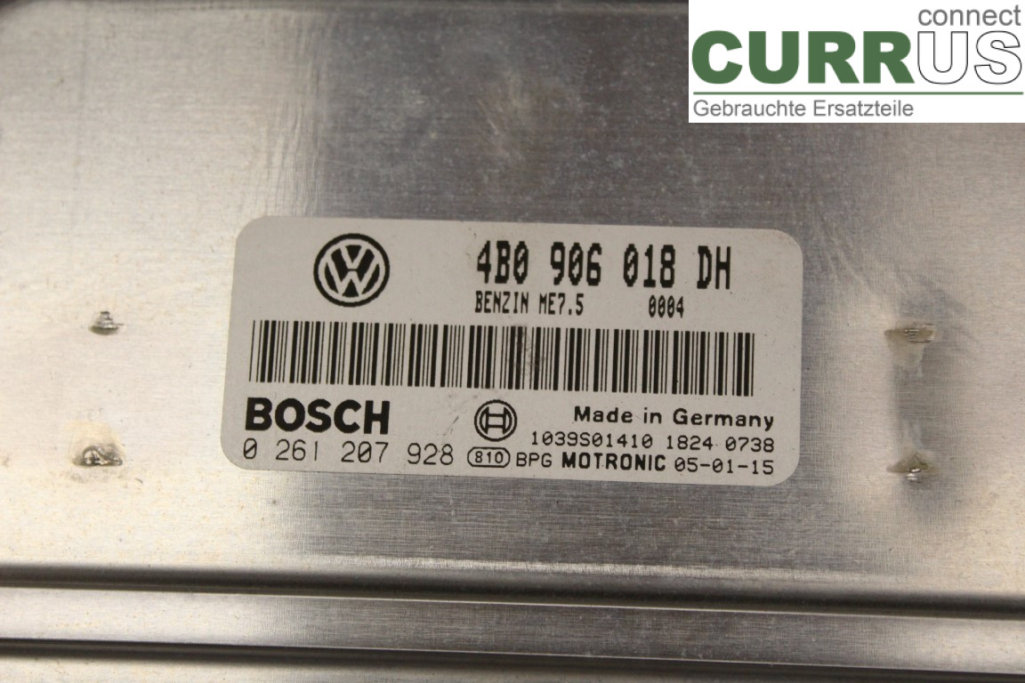 VW PASSAT      01-05 Engine Control Unit (ECU) 4B0906018DH 1.8T/AWT