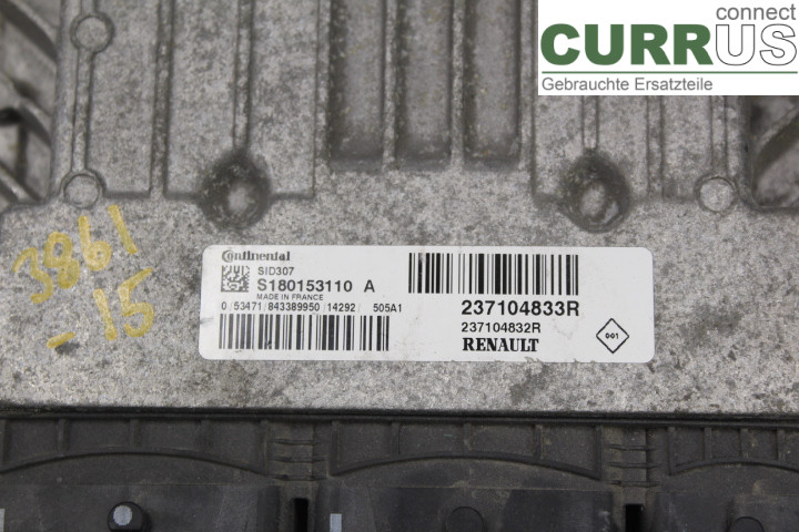 RENAULT MEGANE III 09-15 Engine Control Unit (ECU) 237104833R 