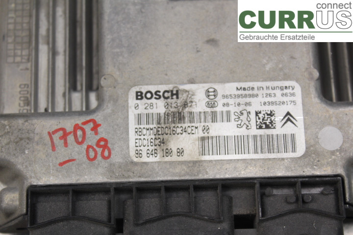 CITROEN BERLINGO  08-18 Unité de contrôle moteur (ECU) 9664618080 