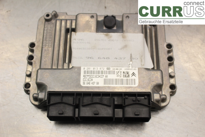PEUGEOT 308 08-13 Engine Control Unit (ECU) 9664843780 1.6HDi/9HZ