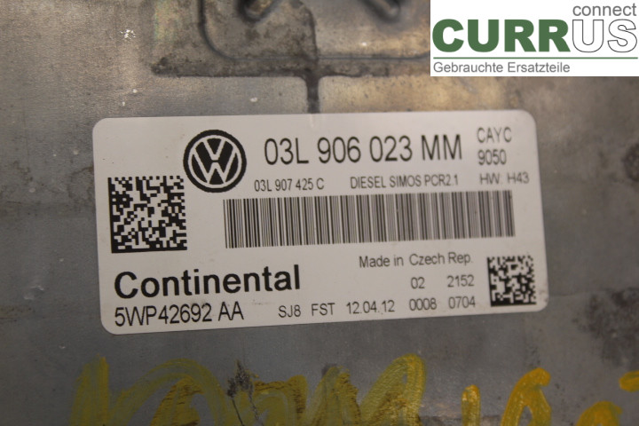 VW GOLF VI     09-13 Engine Control Unit (ECU) 03L906023MM 1.6TDi/CAYC