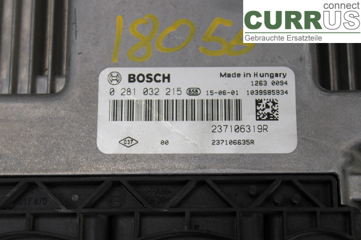RENAULT CLIO IV   12-16 Motorstyrningsenhet (ECU) 237106319R 1.5DCi/K9K628