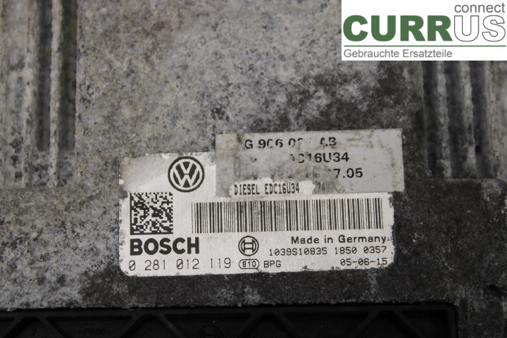 VW PASSAT      05-10 Motorsteuergerät (ECU) 03G906021AB 