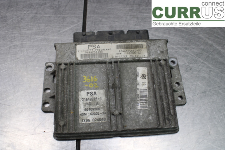 PEUGEOT 206  98-09 Engine Control Unit (ECU) 9644625680 
