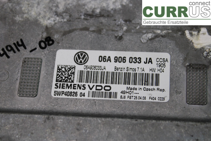 VW GOLF V      04-09 Engine Control Unit (ECU) 06A906033JA 