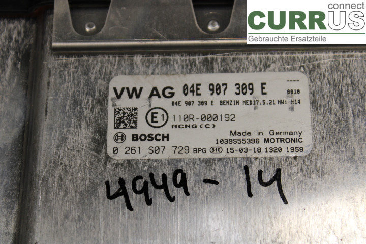 VW GOLF / E-GOLF VII   13-20 Engine Control Unit (ECU) 04E907309E 