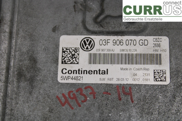 VW POLO       10-17 Engine Control Unit (ECU) 03F906070GD 